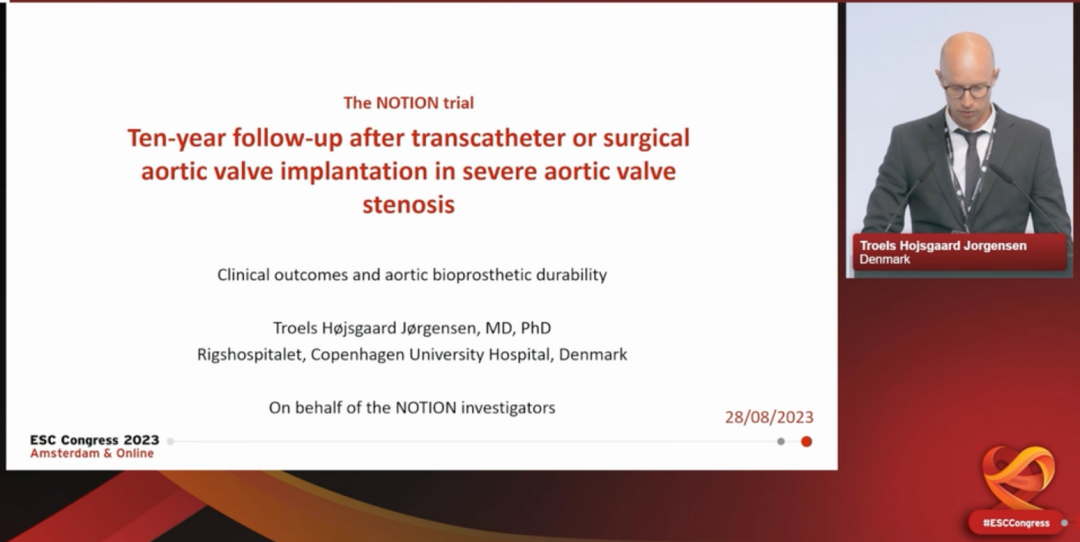 ESC 2023 LBCT速递｜美敦力TAVR NOTION研究10年随访结果重磅公布